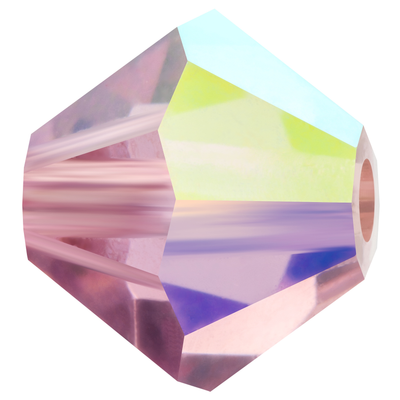 Preciosa Rondelle Beads - Light Amethyst AB