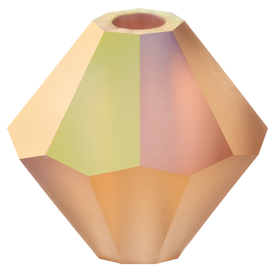 Preciosa Rondelle Beads - Light Colorado Topaz Matte AB