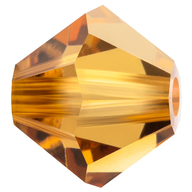 Preciosa Rondelle Beads - Light Colorado Topaz