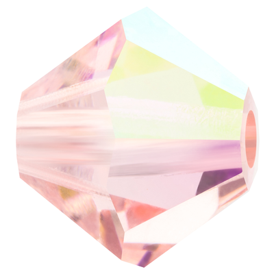 Preciosa Rondelle Beads - Light Rose AB