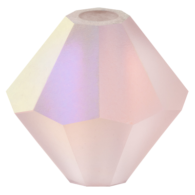 Preciosa Rondelle Beads - Light Rose Matte AB