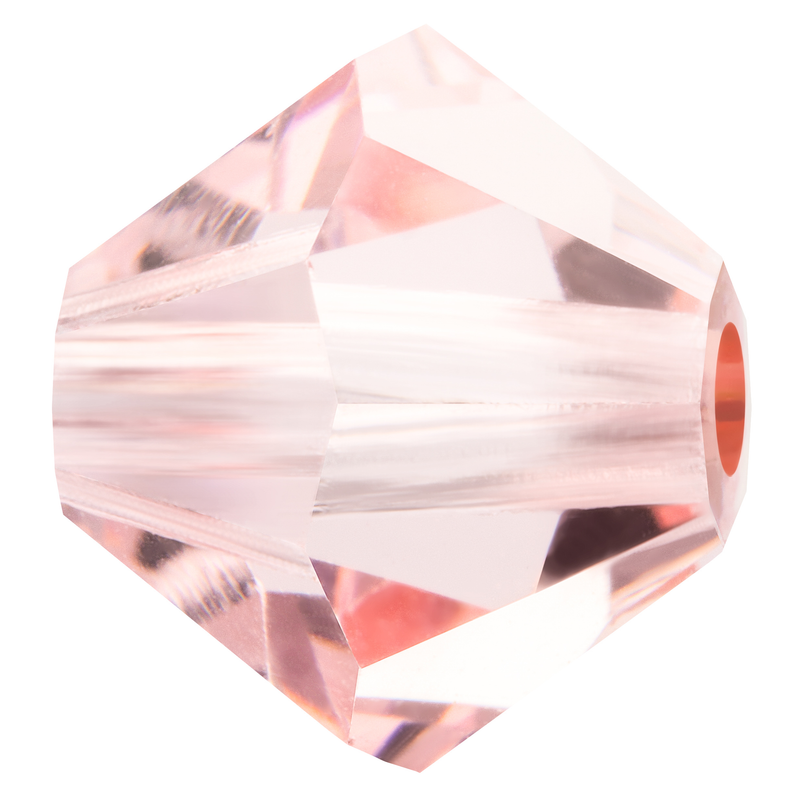 Preciosa Rondelle Beads - Light Rose