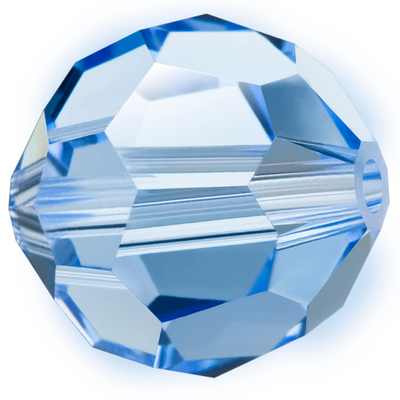 Preciosa Round Beads - Light Sapphire