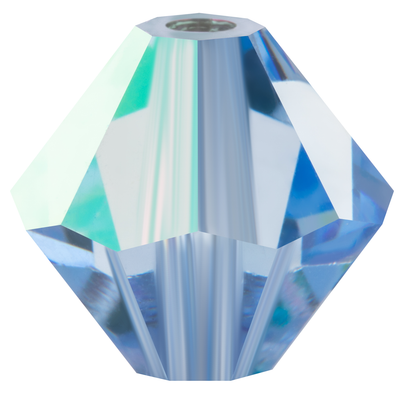 Preciosa Rondelle Beads - Light Sapphire AB