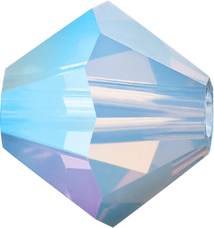Preciosa Rondelle Beads - Light Sapphire Opal AB