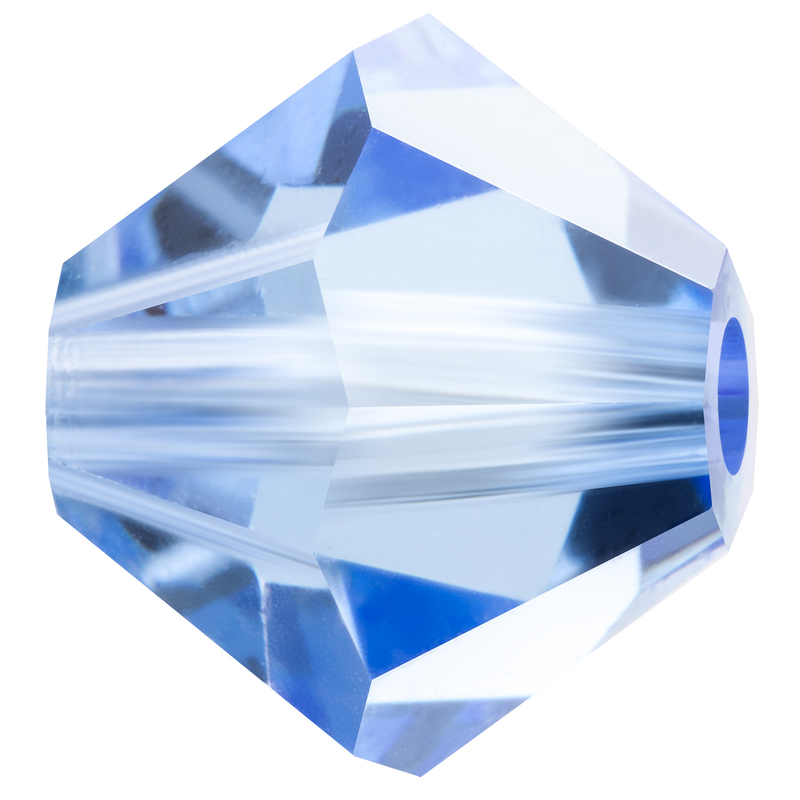 Preciosa Rondelle Beads - Light Sapphire