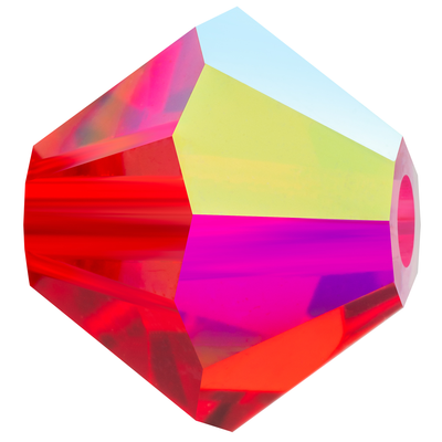 Preciosa Rondelle Beads - Light Siam AB