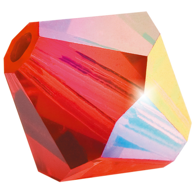 Preciosa Rondelle Beads - Light Siam AB