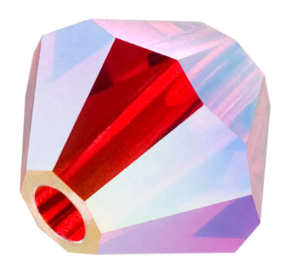 Preciosa Rondelle Beads - Light Siam AB 2x