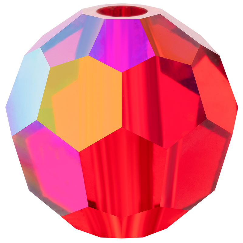 Preciosa Round Beads - Light Siam AB