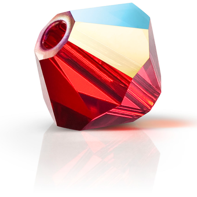 Preciosa Rondelle Beads - Light Siam Glitter