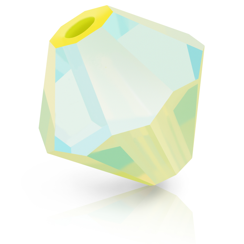 Preciosa Rondelle Beads - Limecicle AB 2x