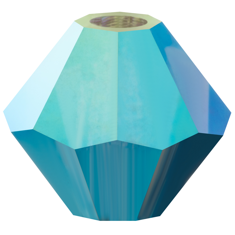 Preciosa Rondelle Beads - Montana AB 2x