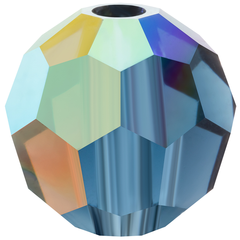 Preciosa Round Beads - Montana AB