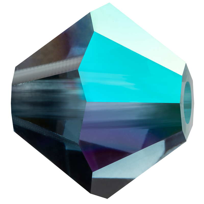 Preciosa Rondelle Beads - Montana AB