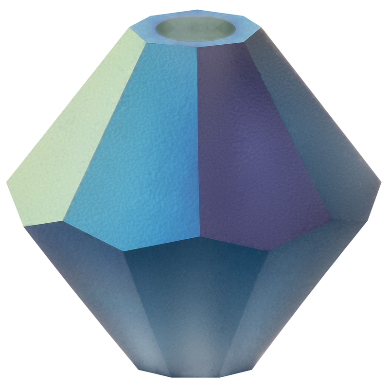 Preciosa Rondelle Beads - Montana Matte AB