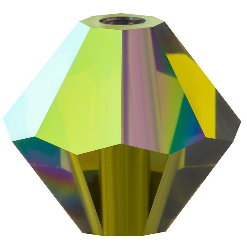 Preciosa Rondelle Beads - Olivine AB