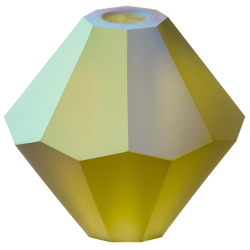 Preciosa Rondelle Beads - Olivine Matte AB