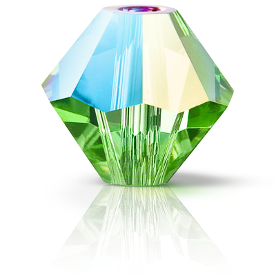 Preciosa Rondelle Beads - Peridot Glitter