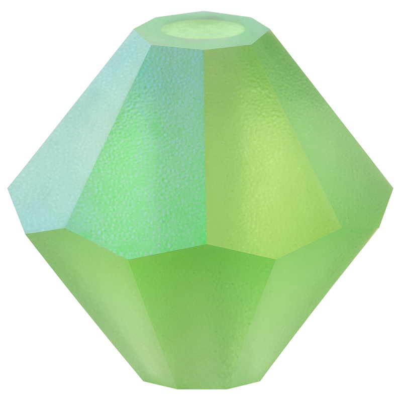 Preciosa Rondelle Beads - Peridot Matte AB