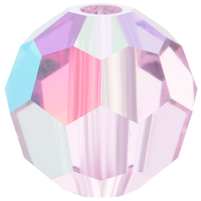 Preciosa Round Beads - Pink Sapphire AB
