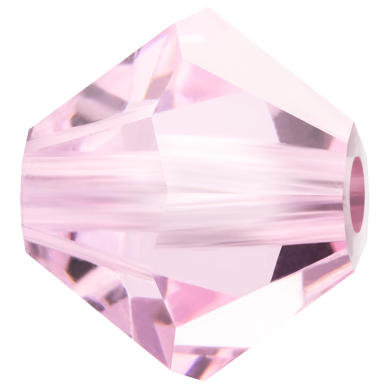 Preciosa Rondelle Beads - Pink Sapphire