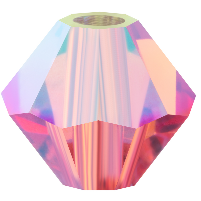 Preciosa Rondelle Beads - Rose AB 2x