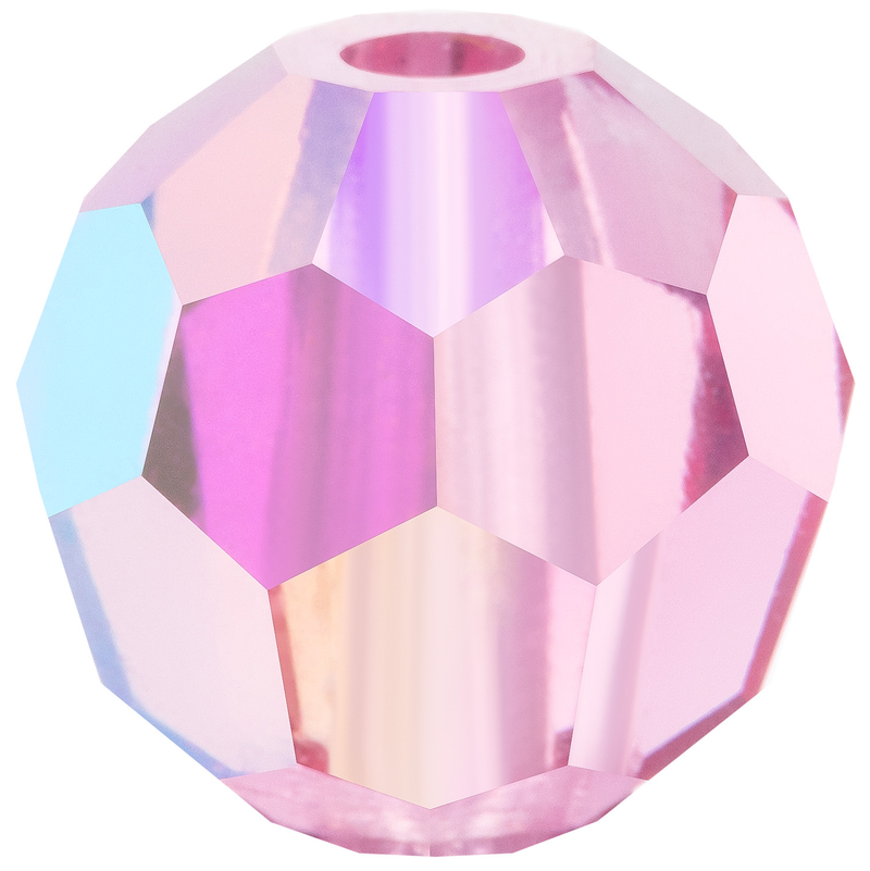 Preciosa Round Beads - Rose AB