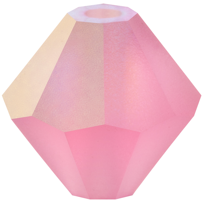 Preciosa Rondelle Beads - Rose Matte AB