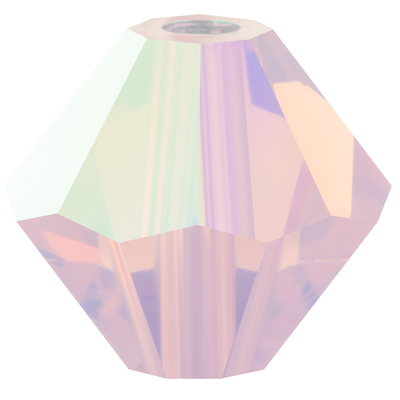 Preciosa Rondelle Beads - Rose Opal AB