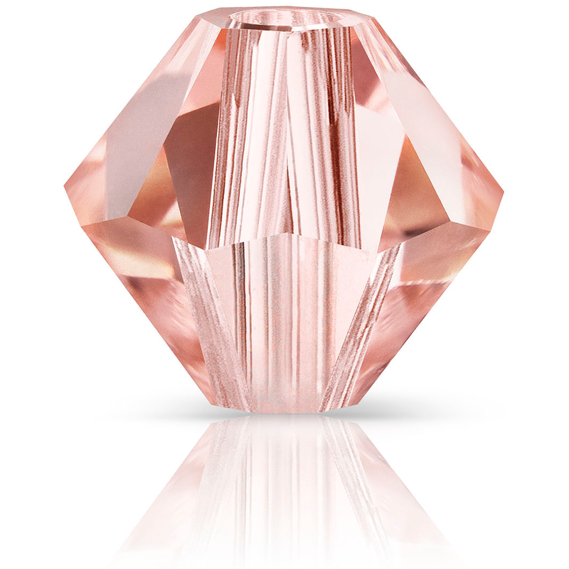 Preciosa Rondelle Beads - Rose Peach