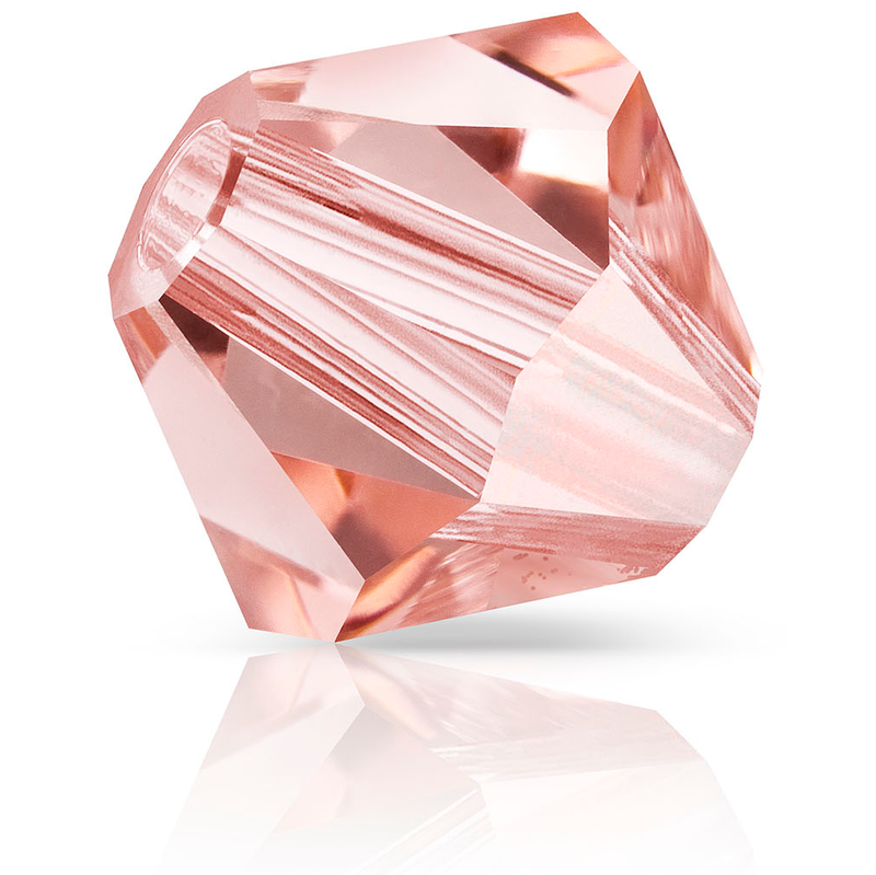 Preciosa Rondelle Beads - Rose Peach