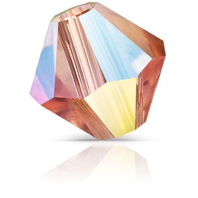 Preciosa Rondelle Beads - Rose Peach AB 2x