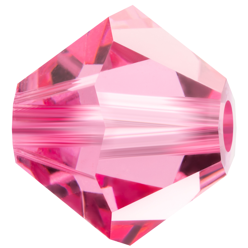 Preciosa Rondelle Beads - Rose