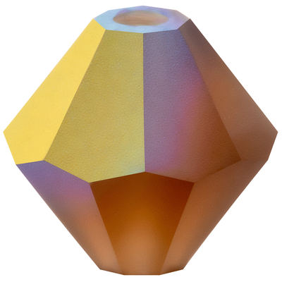 Preciosa Rondelle Beads - Smoked Topaz Matte AB