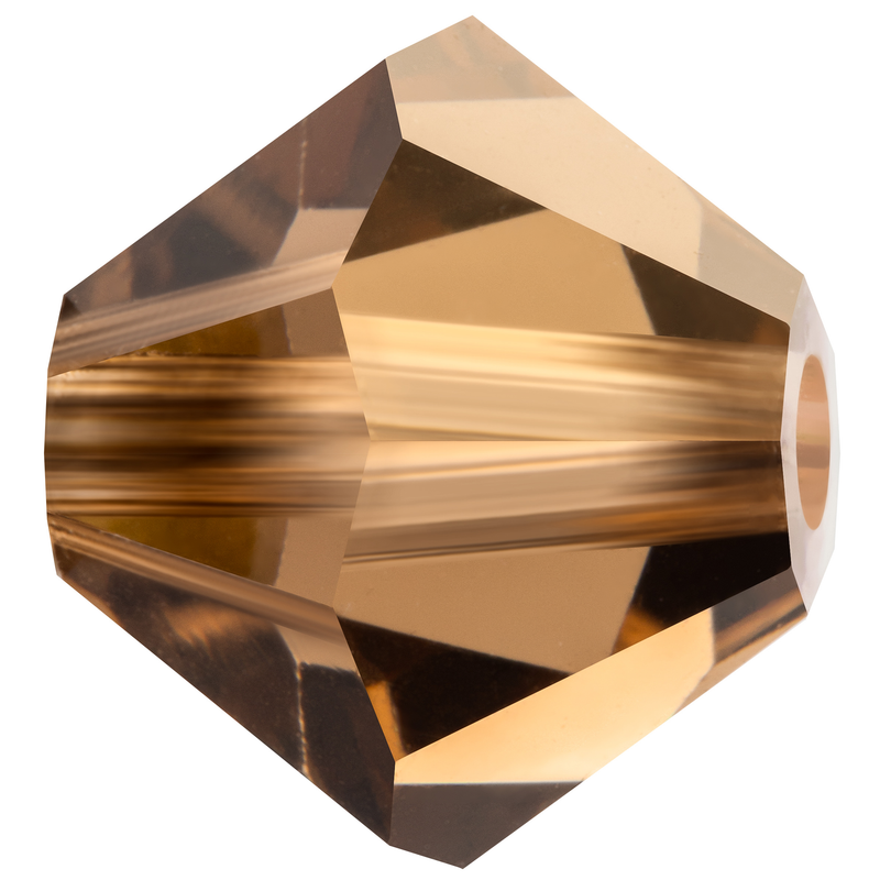 Preciosa Rondelle Beads - Smoked Topaz