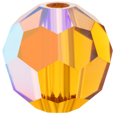 Preciosa Round Beads - Topaz AB