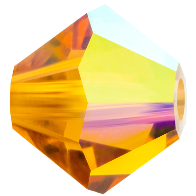 Preciosa Rondelle Beads - Topaz AB