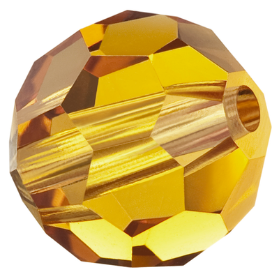 Preciosa Round Beads - Topaz