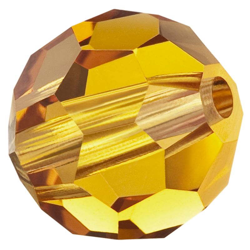 Preciosa Round Beads - Topaz