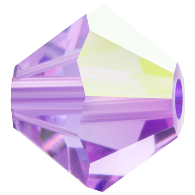 Preciosa Rondelle Beads - Violet AB