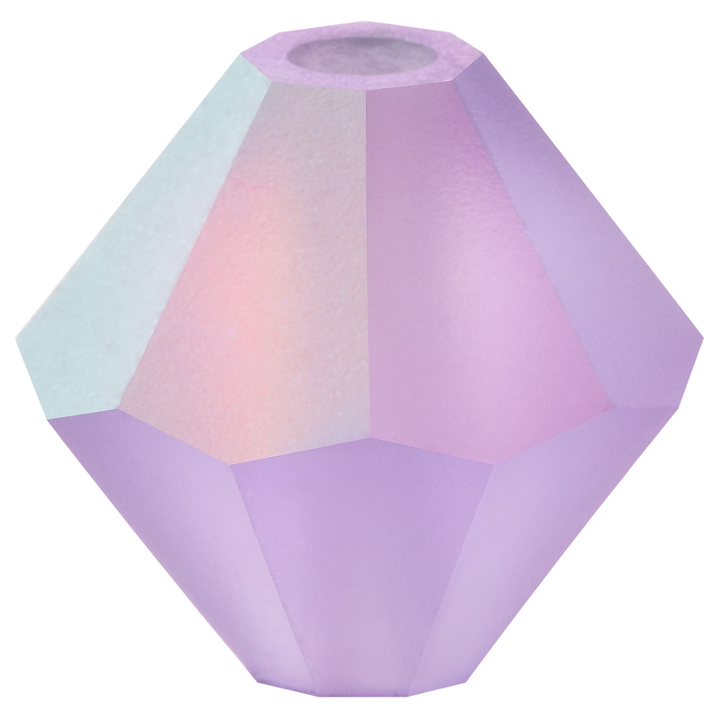 Preciosa Rondelle Beads - Violet Matte AB