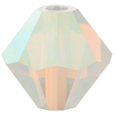 Preciosa Rondelle Beads - White Opal AB 2x