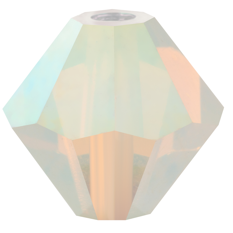 Preciosa Rondelle Beads - White Opal AB 2x