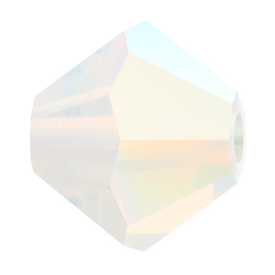 Preciosa Rondelle Beads - White Opal AB