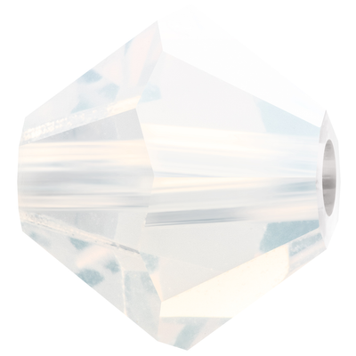 Preciosa Rondelle Beads - White Opal