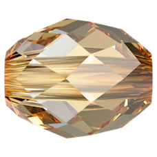 Olive Briolette Bead - CRYSTAL GOLDEN SHADOW